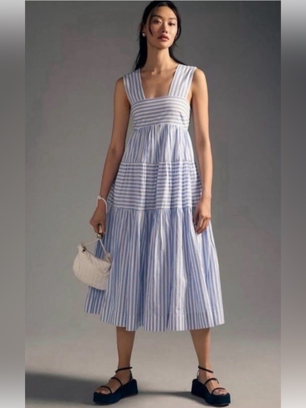 Anthropologie The Helena Square-Neck Babydoll Dress Sz: XS